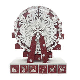 (White) Decorative Calendar for Home Dorm Wooden Christmas Ornament Tabletop Decoration