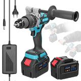 Household 3in1 Multifuctional 13mm Impact Drill 21V 120Nm Hammer Drill Mini Electric Screwdriver Rotation Ways Adjustment 20+1 Gears of Torques Adjust