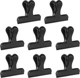 (gun black) Set Of 8 Bag Clips Heavy Duty Stainless Steel 2