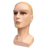 (C) Mannequin for Head Male Wig for Head Professional Cosmetology for Wig Making and