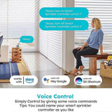8-Zone Smart Sprinkler Controller with WiFi, Alexa & Google Assistant, Weather Adaptable, Easy Install