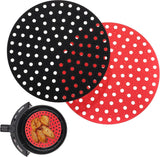 (round) Set Of 2 Reusable Silicone Air Fryer Liners Heat Resistant Round Non-stick Air Fryer Baking Mats Kitchen Baking Accessories 2pcs (9