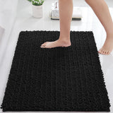 (black) Bathroom Rug Extra Soft Thickened Absorbent Plush Bathroom Rug Machine Washable Non-slip Plush Bathroom Mat Dry Plush Bathroom Rug For Bathroom Shower