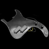 Prewired Loaded Pickguard Pickup for Precision Bass Electric Guitar 3 Ply PB Pickups Black White Loaded Pickguard PreWired (Color : Black)
