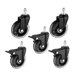 5 Pieces/lot 2.5 inch/3 inch M11x22 Pole Universal Wheel Executive Chair Clip Caster