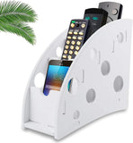 Remote Control Organizer, White Remote Control Organizer For Storing All Kinds Of Remote Controls And Mobile Phones, Composite Wooden Remote Control S