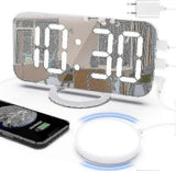 Loud Alarm Clock With Bed Shaker For Heavy Sleeper,dual Vibrating Alarm Clock With Usb Charger