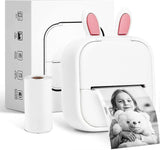 Small Mini Thermal Label Printer Home Photo Printer Multifunction (with One Roll of Printing Paper)