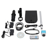 4K Industrial Microscope with Ring LED Lamp 180X Lens Inspection Camera and Bracket Kit 100240V UK Plug