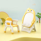 Magnetic Drawing Board Adjustment Height Smoother Drawing Writing Safe Magnetic Graffiti Board with Stand for Kids Yellow