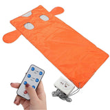 Far Infrared Heating Sauna Blanket Body Steaming Fitness Blanket for Home Salon (Orange) UK Plug 220V