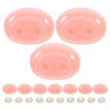 20pcs Oval Pig Nose With 20pcs Washers Set Plastic Animal Safety Nose Stuffed Doll Bear Nose Plush Animal Toy Making Nose For Crafts Crochet Diy Puppe