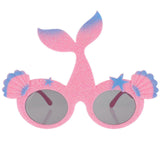 Hawaii Party Sunglasses Unique Mermaid Pattern Sunglasses Beach Party Decorative Eye Glasses