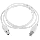 Cable Usb Type-C Cable To Type B Cable High Speed Cord Interconnections Converter For Midi Keyboard, Audio Interface Usb Microphone 1 Meter White