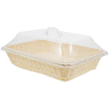Vegetable Basket Imitation Rattan Woven Basket  Bread Basket Plastic Basket With Lid