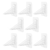 8pcs Transparent Reinforced Shelf Brackets for Floating Shelves Corner Bracket Wall Shelf Brackets Plastic Shelf Brackets Adhesive Shelf Support