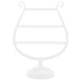 Earring Holder Wine Cup Shape Earring Organizer Stand Stud Earring Holder Jewelry Display Organizer For Stud Pierced Earrings Women Girls White