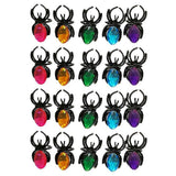 20pcs Halloween Spider Ring Fake Gem Charm Spider Ring Spider Jewelry Halloween Party Favors