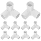 10pcs Pipe Fitting 3-Way PVC Pipe Joint Tent Connector Greenhouse Pipe Fitting