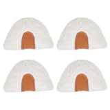 4Pcs Mini Resin Igloo Statues Mini Ice House Ornaments Landscaping Decoration