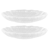 2pcs Glass Flower Saucer Decorative Serving Mini Plate Glass Teapot Saucer Appetizer Dish