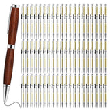 60pcs Twist-Out Pen Kit for Woodturn 7mm Slim Pen Bulk with Refill Pack Woodturn Projects for DIY Crafts Silver