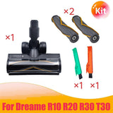 Vacuum Electric Floor Brush+2xRoller Brush with LED Dust Light for R10 R20 R30 T30 Floor Soft Roller Brush Head