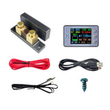 (500A) 150A/300A/500A Battery Monitor DC8-100V Multimeter with Shunt APP Control Coulometer Power Current Energy Tester