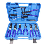 Professional 9 Piece Long Reach Hose Clamp Remover Tool Flexible Wire Pliers for Car Radiator and Water Pipe Maintenance