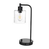 Industrial Style Vintage Bedroom Desk Table Lamp Light With Bulb, EU Plug