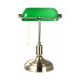 Vintage Banker Desktop Lamp Artistic Lampshade E27 Screw for Bedroom Bedside