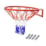 (Orange) Basketball Rim Steel Frame 17.7'' Universal Hanging Hoop Basketball Rim Goal Black