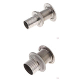 8x Boat Thru Hull Fitting/Drain Hose Barb Marine 316 Stainless Steel 19/38mm