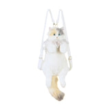 (Lace Bell) Cute Cat Stuffed Backpack Lovey Soft Animal Backpack for Kids Women Cat Lovers Pink