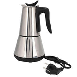 Italian Style Steam Pressure Coffee Maker 300ml Stainless Steel Electric Percolator Portable Espresso Brewing Machine