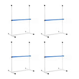 Complete Dog Agility Training System Poles With Height Adjustment And Carry Bag For Active Pet