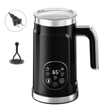 (Black) Automatic Temperature Control Milk Frother Steamer for Rich Creamy Foam and Hot Beverages Fast Frothing Machine  Black