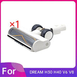 Floor Brush Head for DREAM H30 H40 V6 V8 Vacuum Cleaner Accessories Electric Floor Brush with Green Led Light Contains A