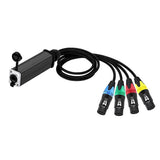 Audio Adapter Cable for RJ45 4 Channel 3Pin XLR DM512 Network Signal Extender Network Cable to Analog Distribution 20cm
