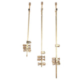 3PCS Violin Brass Repair Crack Debug Clamps, Luthier Making Tools Strip Type Middle Seam Clamp Back Panel Seam Clip