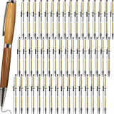 48pcs WoodenTwist Pen Kit 7mm Slim Pen Kit Twist Pen Set with Replacement Lathe DIY Copper Pen Making Office Supplies A