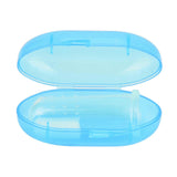 Silicone Baby Safe Finger Toothbrush Infant Safe Teeth Cleaner with Storage Case (Blue)