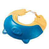 Children Shampoo Cap Cartoon Adjustable Safe Head Protective Shampoo Cap for Baby Bath Blue