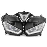 LED Headlight Assembly White Blue Angel Eyes High Low Beam Fit for Yamaha R3 R25 2015-2018 V2