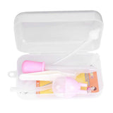 6pcs Infant Nasal Aspirator Baby Snot Cleaning Nasal Inhaler Dropper Nose Care Tool SetNasal Aspirator Pink 6pcs/set