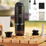 (Black) Portable Rechargeable Electric Espresso Maker, Selfheating Coffee Brewers, 19Bar High Pressure Travel Friendly Outdoors  Black