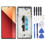 (Blue) For Xiaomi Poco M6 Pro 4G COMPATIBLE AMOLED Material LCD Screen Digitizer Full Assembly with Frame