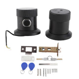 Smart Lock Zinc Alloy Round Shaped Intelligent Fingerprint Password Single Tongue Anti Peep Door Lock
