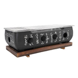 Japanese Style BBQ Grill Stove Charcoal Barbecue Stove Rectangle Calligraphy Quick Heating Aluminium Alloy Wire Grill Base for Camping XL