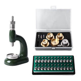 Watchmaker Jewelling Tool with 48pcs Micrometric Screw 4mm Aluminum Alloy Watch Hand Press Jewelling Tool